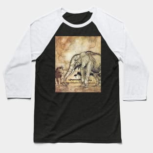 The Lion, Jupiter and the Elephant - Arthur Rackham Baseball T-Shirt